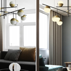 Люстра Balls white & brass 9